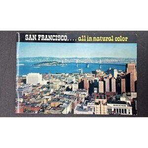 Vintage San Francisco All In Natural Color Photo Book 1950s California Bay Area